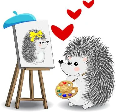 Set of design elements with profession artist and painter tools for creative  Stock Illustration