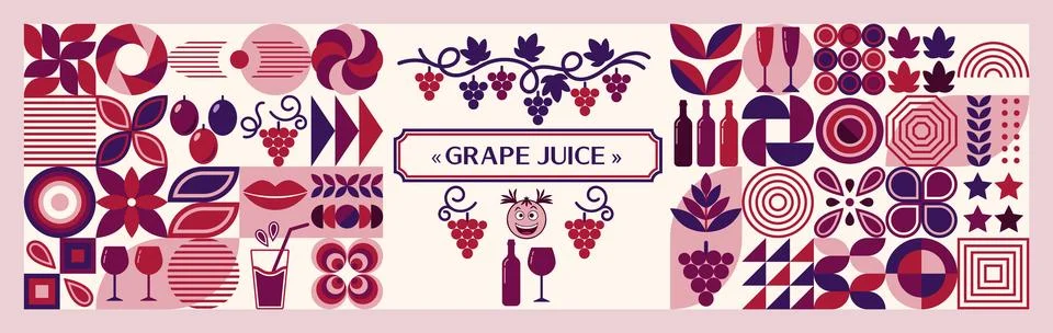 Set of design elements in simple geometric style. Stock Illustration