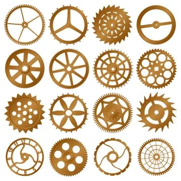 Set of design elements - watch gears Stock Illustration