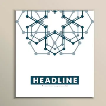 Set for design in molecules abstract style Stock Illustration