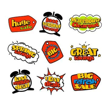 Set design Sticker vector illustration Stock Illustration