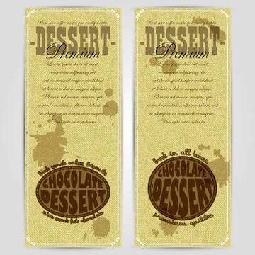 Set of dessert labels Stock-Illustration