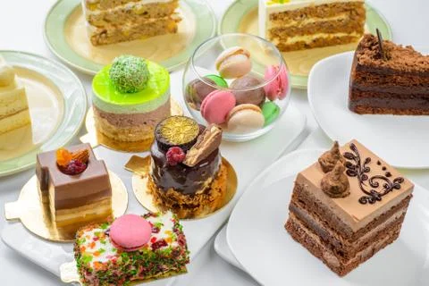 Set of desserts Stock Photos