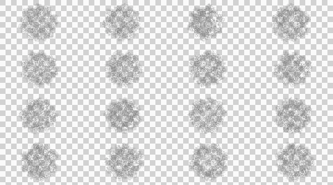 Set of detailed tree crowns isolated on transparent background Stock Illustration