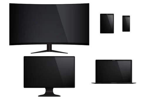 Set of devices Stock Illustration