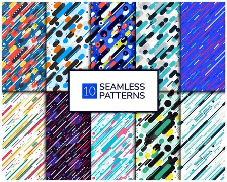 Set Diagonal Pattern Stock-Illustration