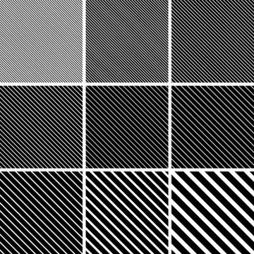 Set diagonal stripe line patterns vector diagonal stripe line angle 45 degree イラスト素材