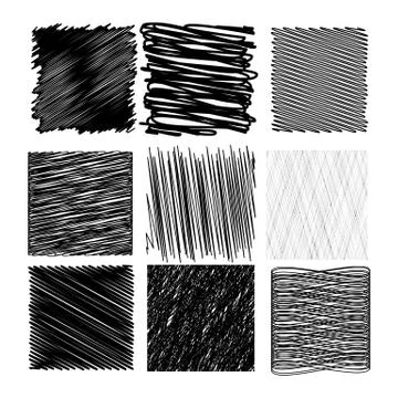 Set of Diagonal Strokes Patterns Stockillustratie