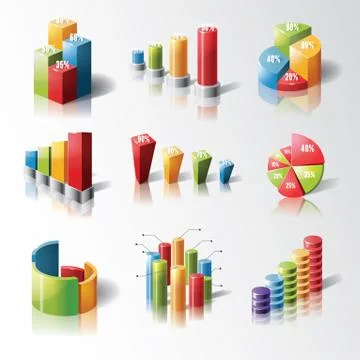 Set of diagrams Stock Illustration