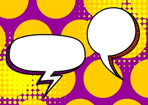 Set dialog blank template pop art comic text Stock Illustration