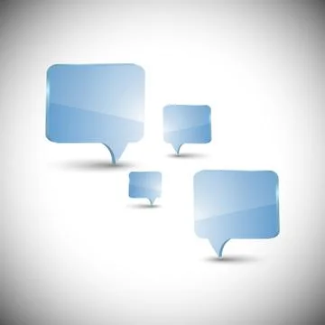 Set of dialog boxes on gray background vector 스톡 일러스트