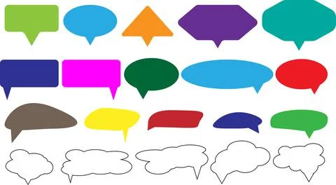 Set of dialog boxes Stock Illustration