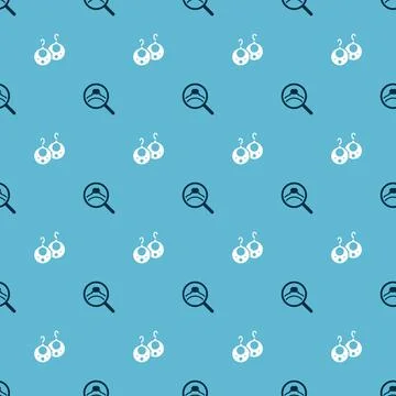 Set Diamond engagement ring and Earrings on seamless pattern. Vector Stock Illustration