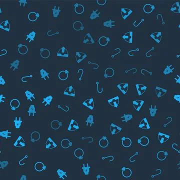 Set Diamond engagement ring, Upload inbox, Fishing hook and Electric plug on  Stock Illustration