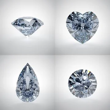 Set of diamonds Stock Illustration