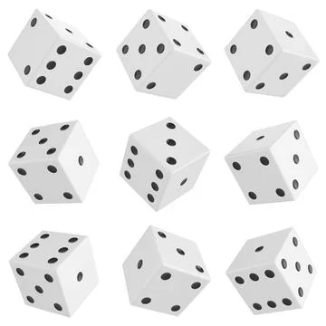 Set of dice Set of dice isolated on a white background. Copyright: xZoonar... 스톡 사진