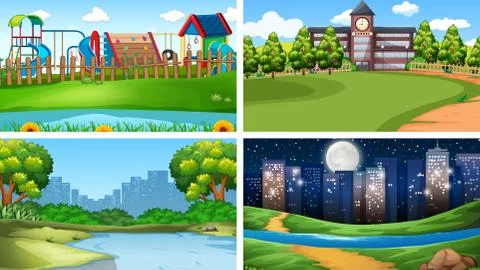 Set of diferent wallpapers Stock Illustration