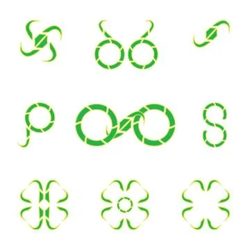 Set different abstract logos and elements Stock Illustration