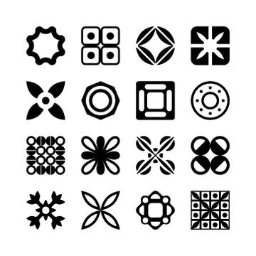 Set of different abstract shapes Stock Illustration