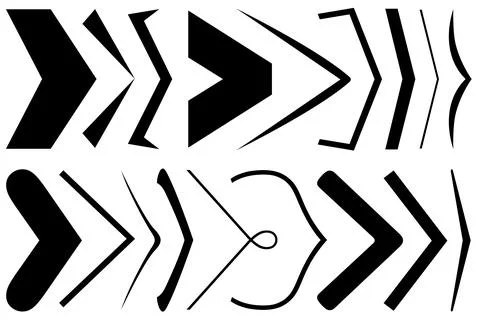 Set of different angle brackets Stock Illustration