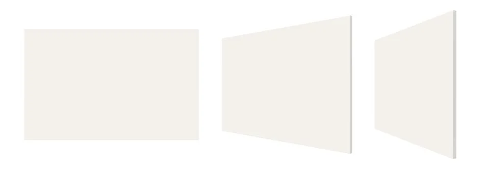 A Set of Different Angles of View of Empty Blank Canvas Stretchers for Adding 스톡 사진