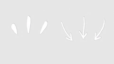 Set of different animated doodle elements. Video clip with alpha channel. Stock Footage 301060659