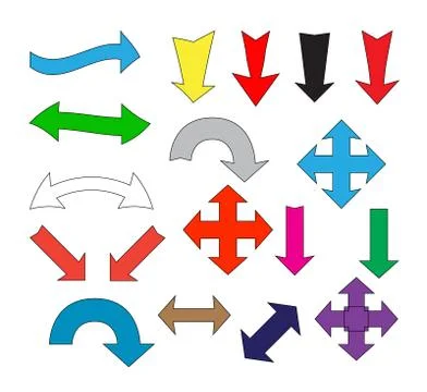 Set of the different arrows Stock Illustration