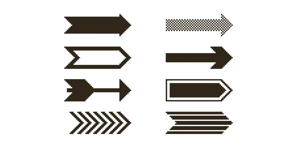 Set of different arrows Stock Illustration