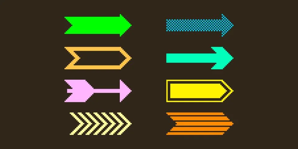Set of different arrows Stock Illustration