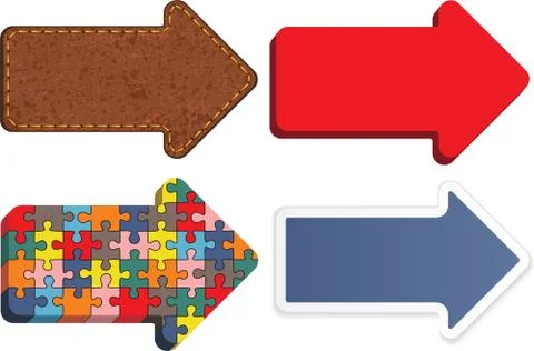 Set of different arrows. Vector illustration Stock Illustration