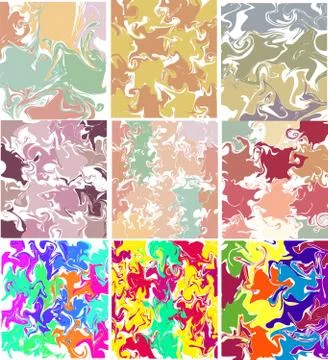 Set of different background with delicate flowers and bright color Stock Illustration