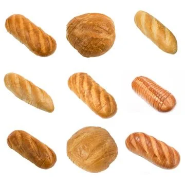 Set of a different bakery products Stock Photos
