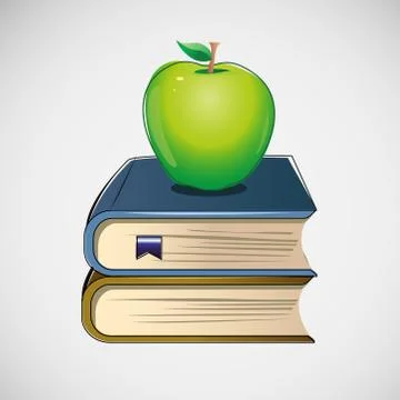 Set of different books stacked. Vector design Stock Illustration