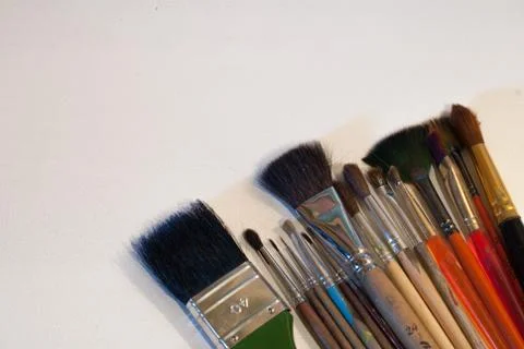 Set of different brushes Stock Photos