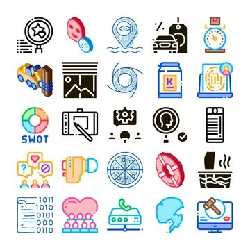 Set of different business and design interface icons イラスト素材