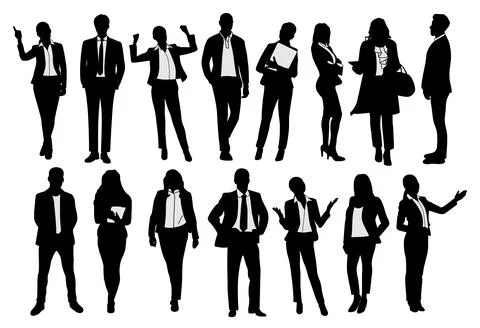 Set of different Business People vector icons. Stock-Illustration