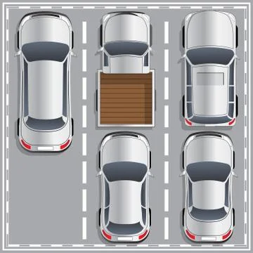 Set of different cars. Stock Illustration