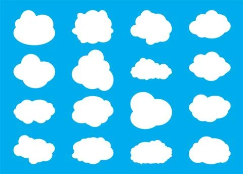 Set of different Cloud. Vector Illustration Illustrazione stock