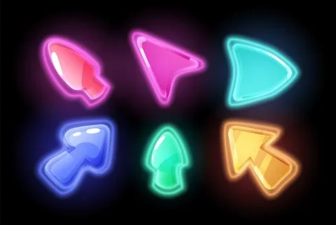 Set of different colorful arrows flat style, vector illustration Stock Illustration