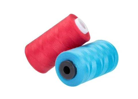 Set of different colorful sewing threads Stock Photos