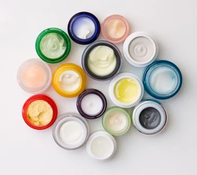 Set of different cosmetics cream Stock Photos