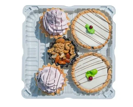 Set of different delicious cupcakes Stock Photos
