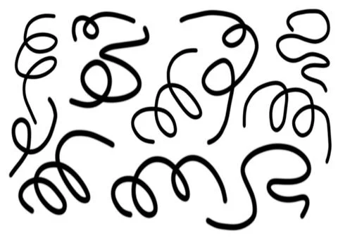 Set of different doodles, illustration Stock Illustration