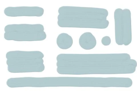 A set of different elements of light blue color Stock Illustration