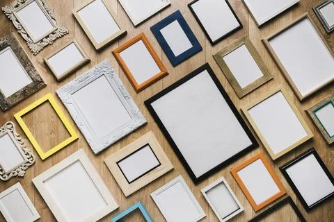Set different empty frames Stock Photos