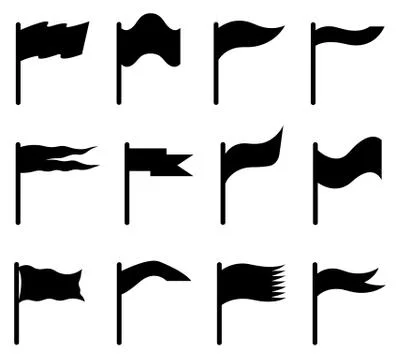 Set of different flags 스톡 일러스트