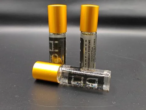 A set of different fragrances with pheromones Foto stock