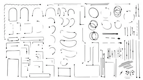 Set of different frames for decoration, collections of geometric shapes Stock Illustration