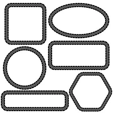 Set of Different Frames Illustrazione stock