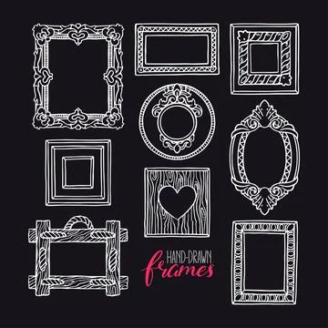 Set of a different frames Stock Illustration